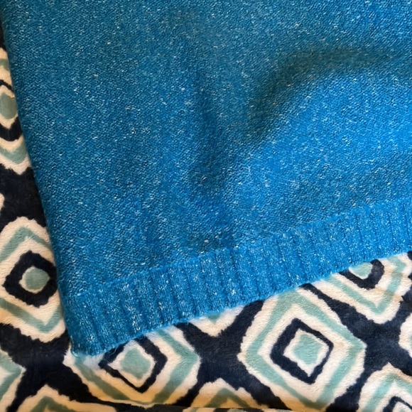 All Chill Bright Blue Knit Turtleneck Sweater Dress - Picture 12 of 15